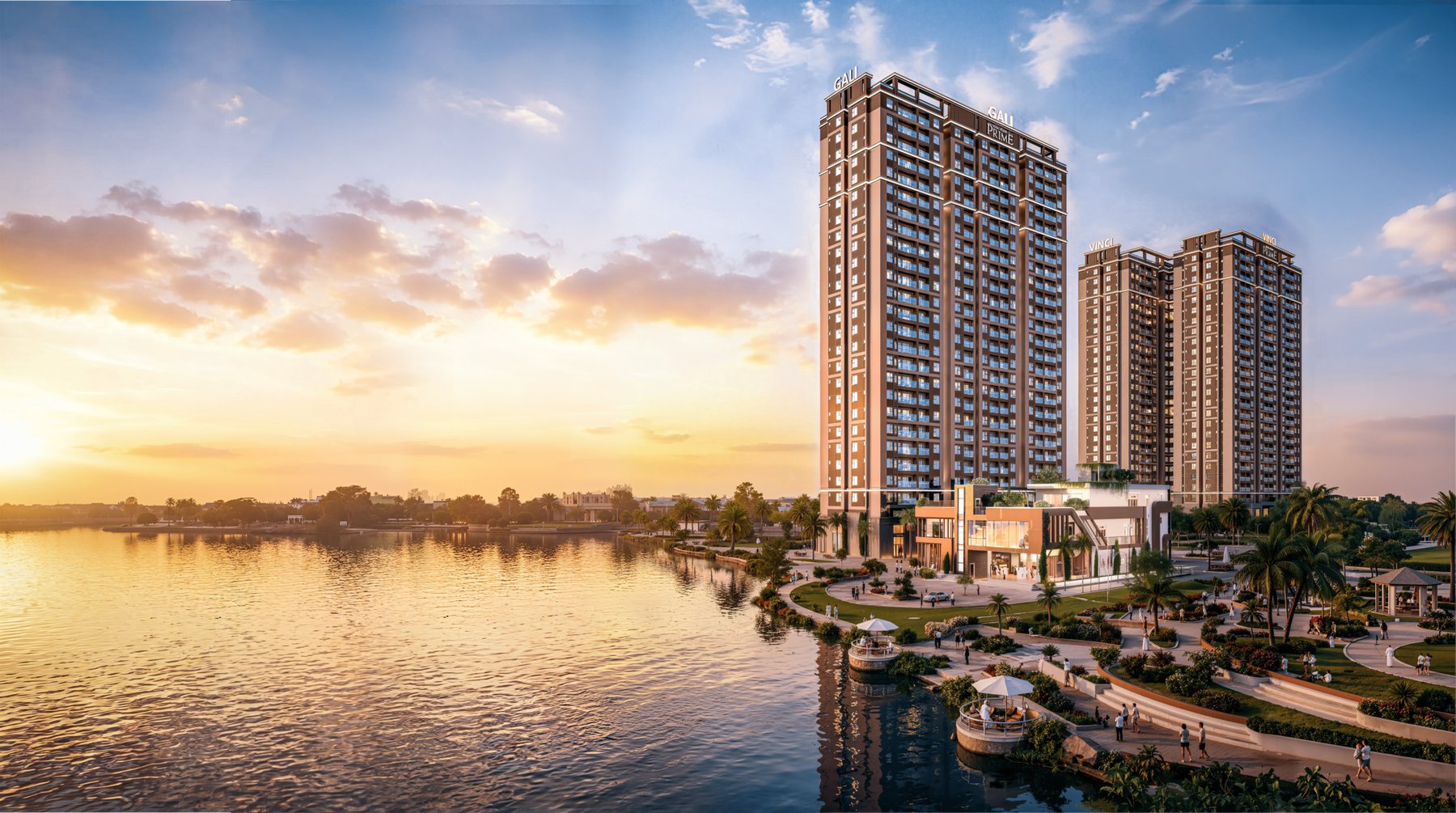 Phối cảnh vị trí Khải Hoàn Prime ven sông Nam Sài Gòn